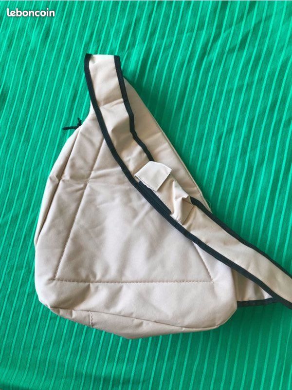 Sac en toile bandoulière blanc cassé Broderie Danfoss (image 2)
