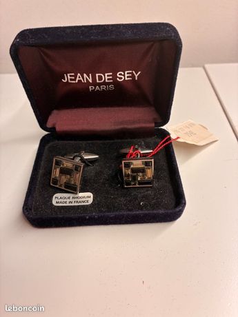 Boutons de manchette carré mosaïque nacrée