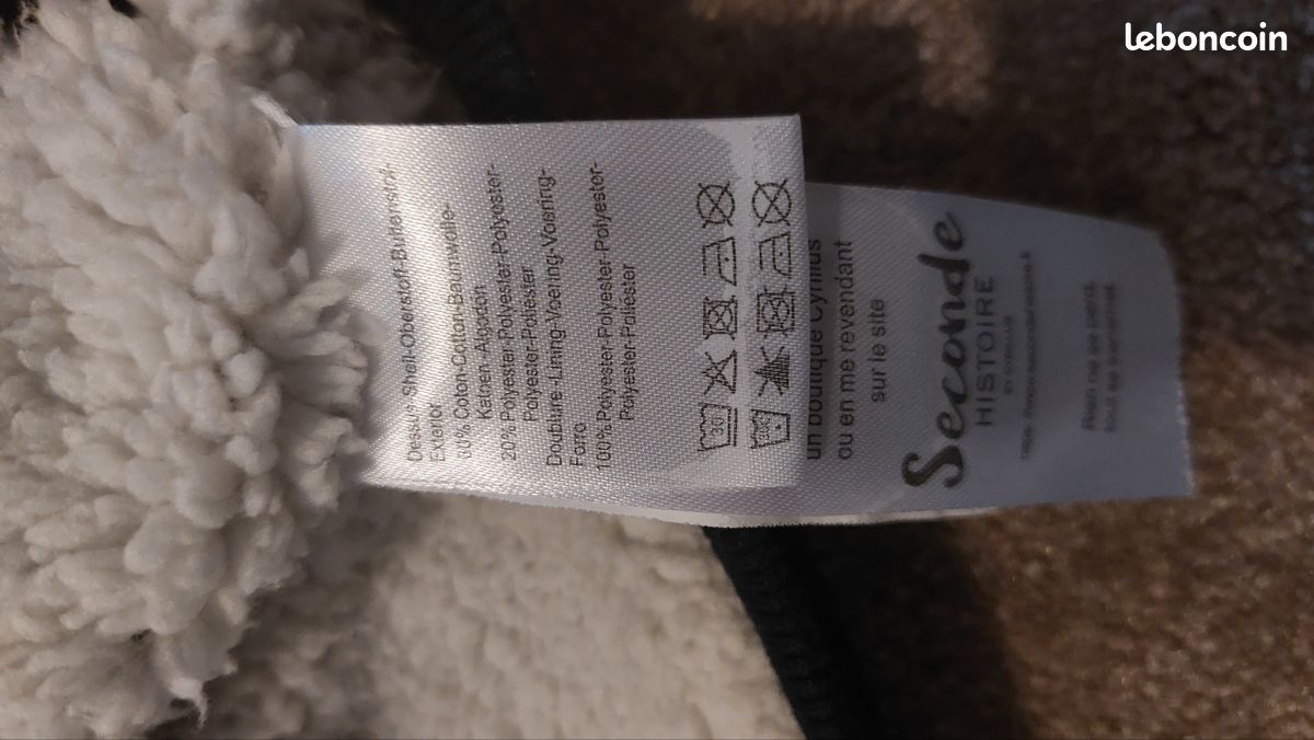 Sweat Cyrillus bleu marine 12 ans intérieur sherpa (image 6)