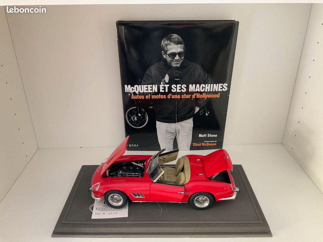 Rare. Ferrari 250 GT California swb 1960. Rosso/intérieur cuir tabac. Limited édition (épuisé) 1:18 CMC no looksmart, amalgam, BBR, exoto (Livraison gratuite) (image 5)