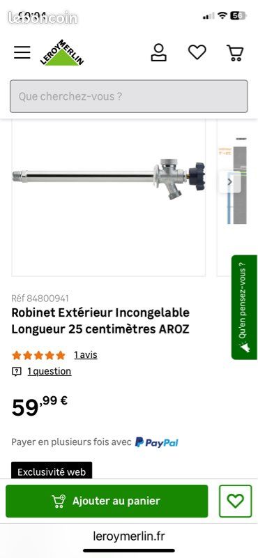 Robinet extérieur incongelable aroz (image 3)
