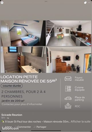 Location maison rénovée ST Paul