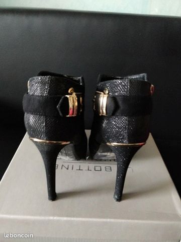 Bottine talon haut Fantaisie noir pointure 37 (image 3)