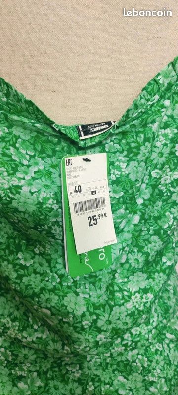 Robe fleurie verte Pimkie 40 (image 4)
