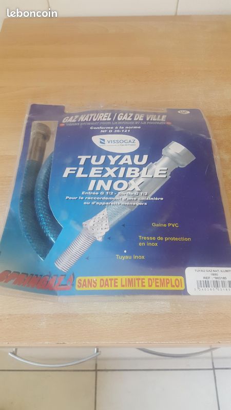 Tuyau flexible inox gaz nat/gaz ville (image 1)