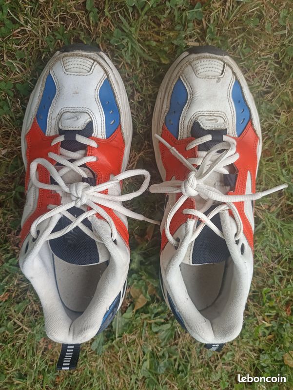 Basket Nike M2K TEKNO blanc/orange/ bleu homme 39 Chaussures