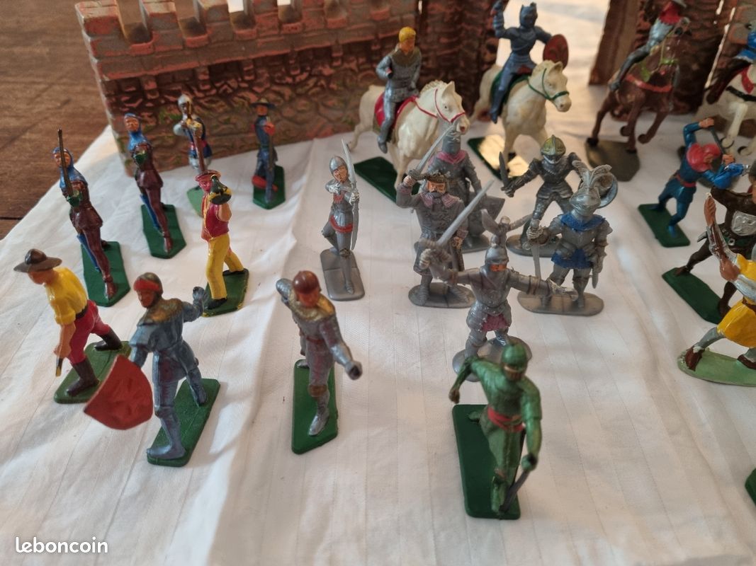 LOT FIGURINE PLAYMOBIL Personnage Chevalier Moyen Age EUR 1,99