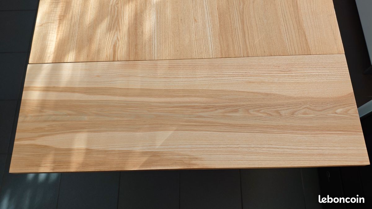Table de séjour pour salle à manger en Frêne massif - Bois et Métal (image 10)