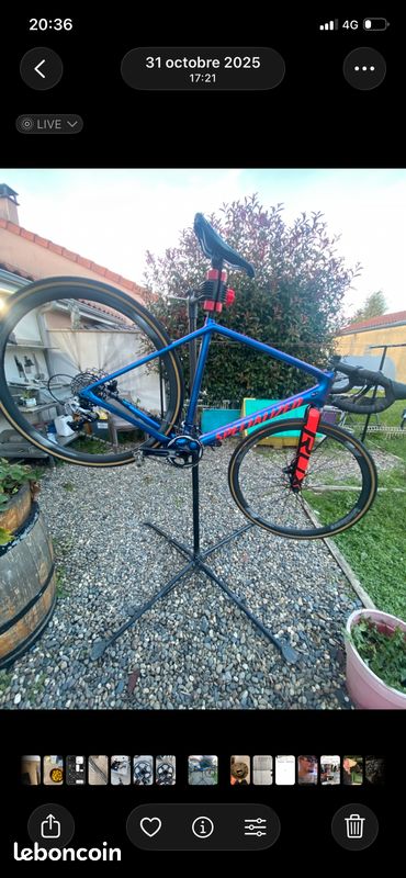 Cadre Vélo Specialized Crux Elite Disc X1 Carbon CX 2018 Taille 54 - Carbone - Occasion Bon état