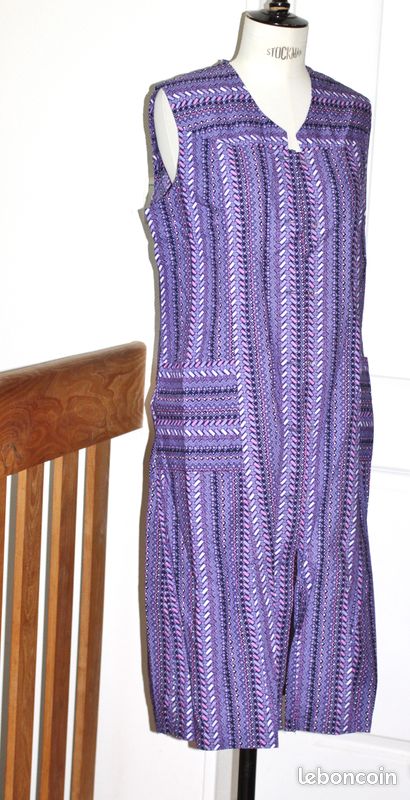 Grand Mère Blouse De Mamie Ancienne Blouse Sans Manches Tablier