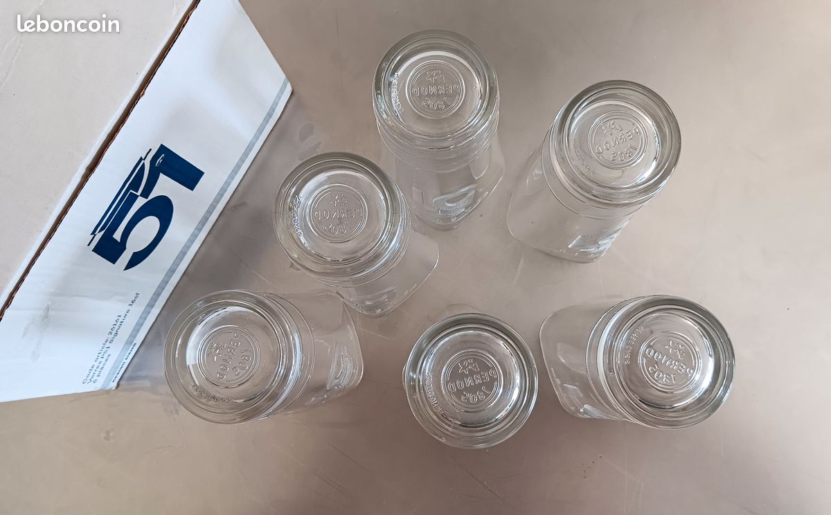 Trio verres pastis 51 - Ressourcerie Histoires Sans Fin