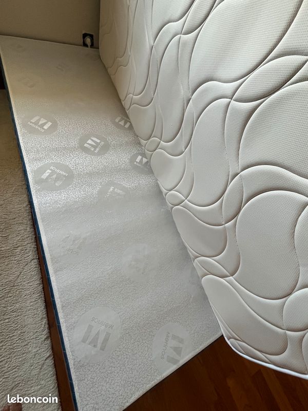 Ensemble literie Mérinos 120 x 190 – Sommier + Matelas – Excellent état (image 3)