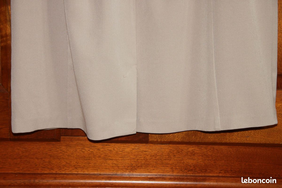 Jupe beige longueur genou coupe droite stretch avec taille élastiquée - Damart - Taille : 46 (image 11)