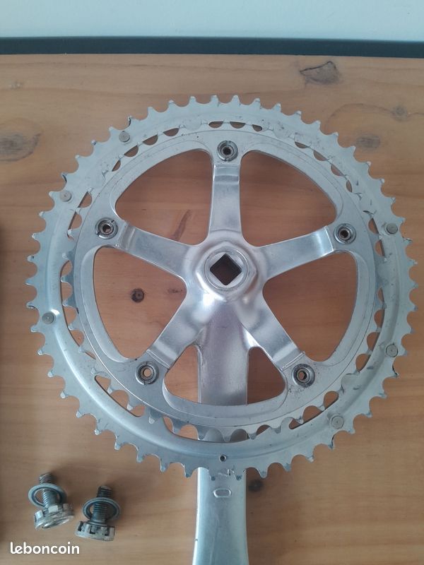 Pédalier Campagnolo Mirage Ancien - 170mm, 135BCD, Axe Carré Conique - Pour Vélo De Route