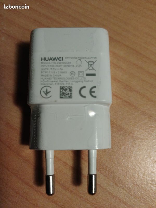 Chargeur secteur USB Huawei 5V 1A - Neuf (image 1)