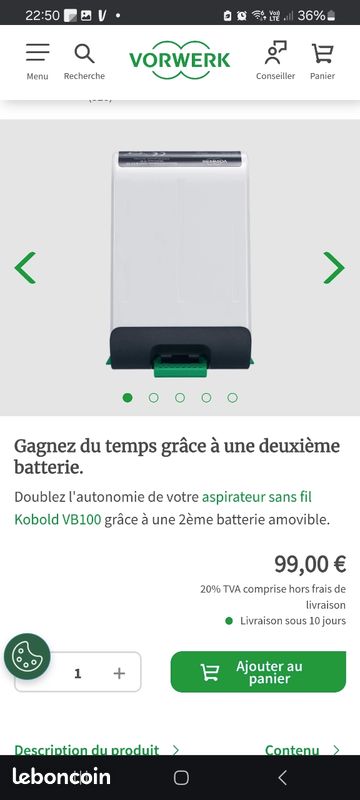 Batterie kobold VB100 Électroménager