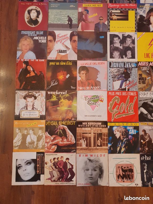 Vinyle 45 tours, Sting, Collins, Goldman, Dion, Queen, Sandra, Stones (image 5)