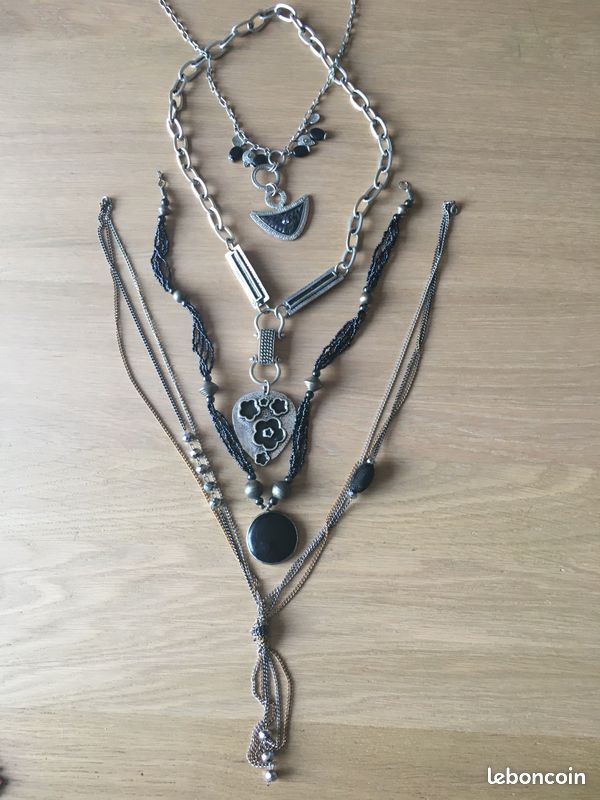 Lot de 7 colliers métal et perle (image 2)