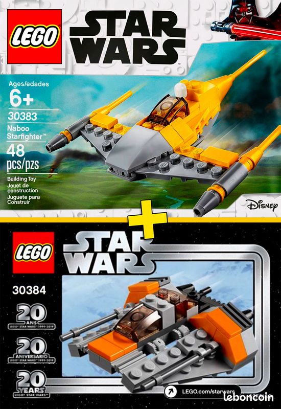 LEGO STAR WARS #30383, #30384- Naboo Starfighter Snowspeeder