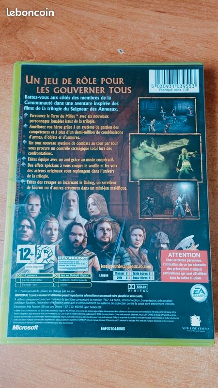 Jeu XBOX - Le Seigneur des Anneaux, le Tiers Age - TBE (image 2)