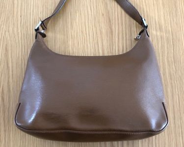Sac à Main Vintage LAMARTHE En Cuir Marron - Forme Carrée - Occasion