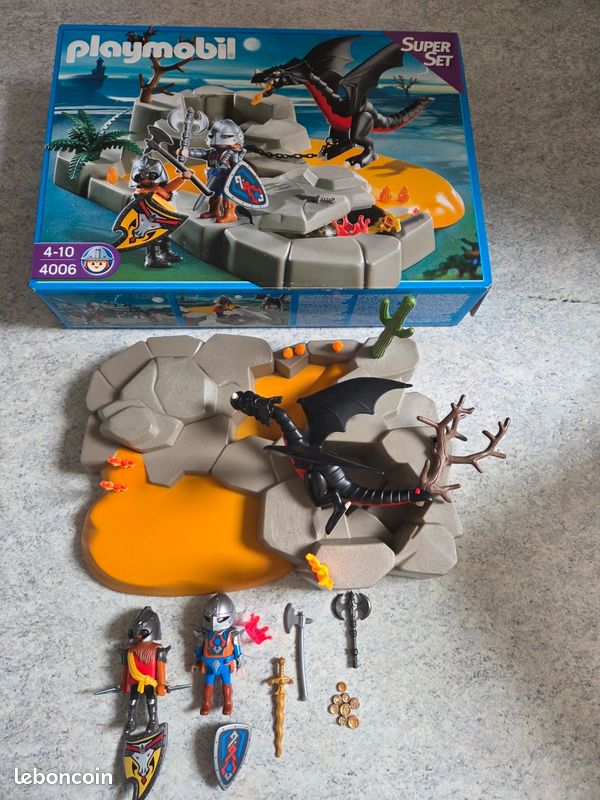 PLAYMOBIL TRIPLE CATAPULTE et chevaliers du lion réf 4867 dès 4 ans EUR