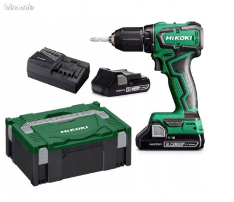 Perceuse-visseuse 18V HIKOKI - 55Nm - 2 bat Li-Ion 3Ah + chargeur + coffret (image 1)