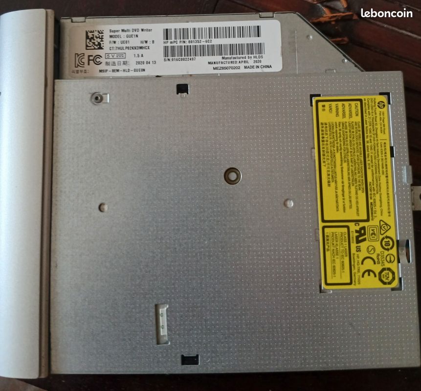 Lecteur graveur DVD internes SLIM HP (GU61N)P (image 1)
