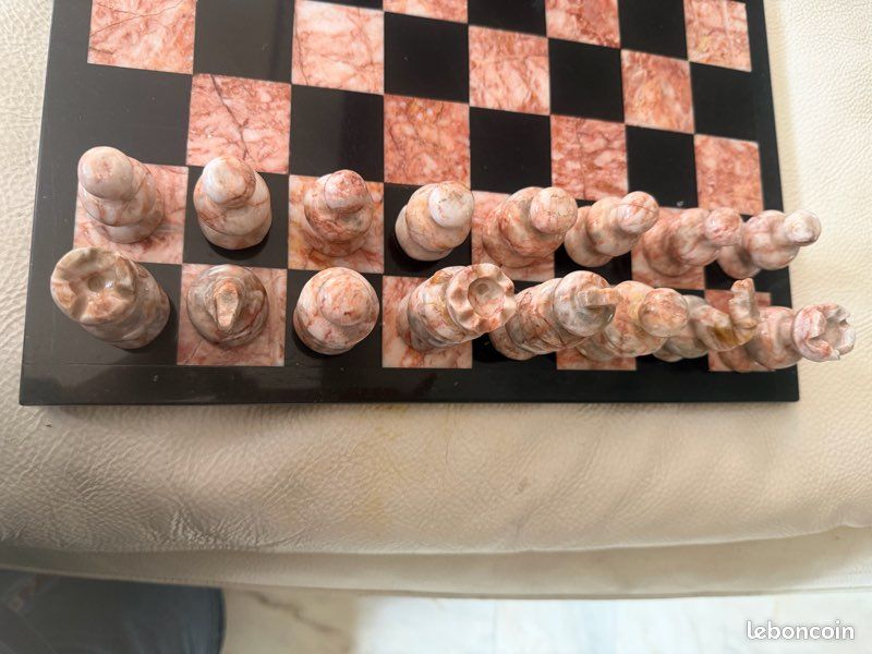 Jeu d'échecs - Marbre, Onyx - Jahania Craft - Pakistan