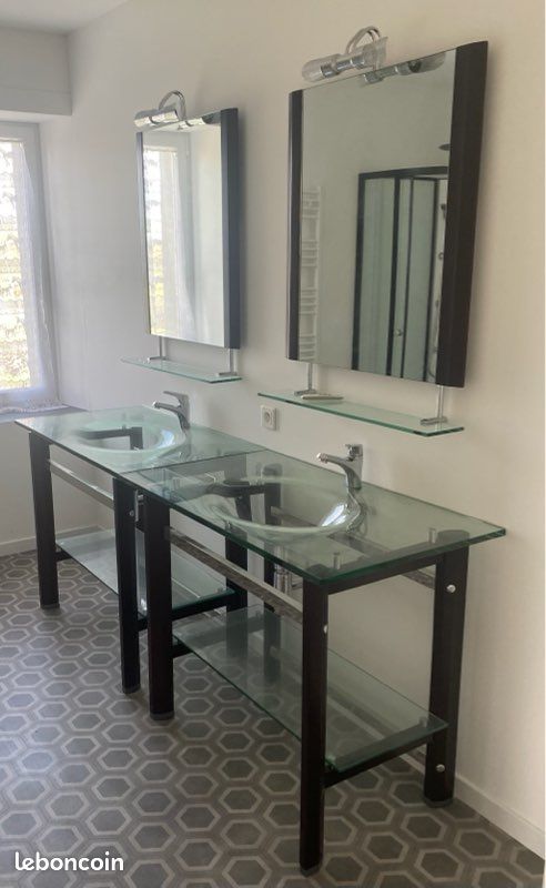 Meubles vasque avec miroirs et lumières (image 1)
