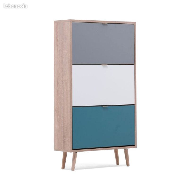 Meuble à chaussures 3 portes – faible profondeur (image 1)