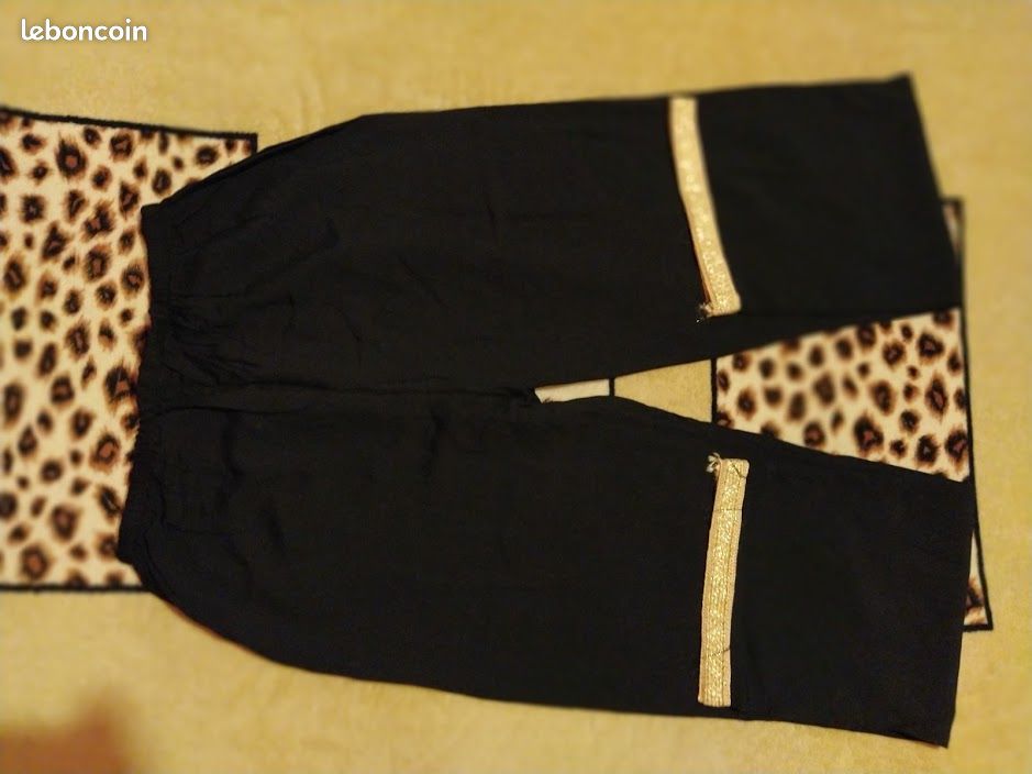 TENUE ORIENTALE NOIR et OR COTON FILLE 8 /10 ANS NEUVE (image 9)