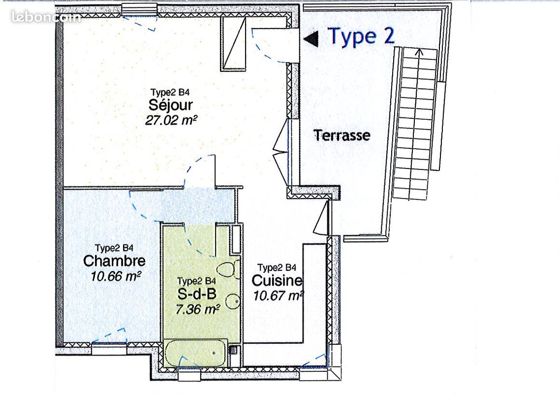 Appartement 2 pièces 57 m² · à Couternon · 57 m² · 625 €/mois