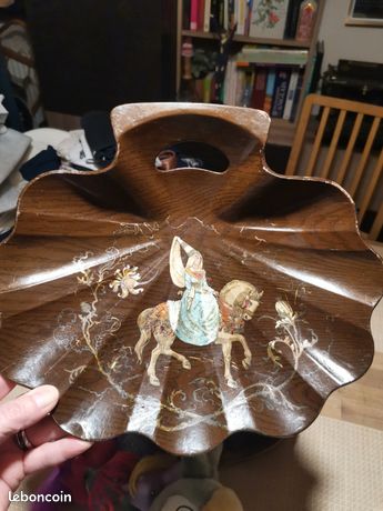 Jouet Ancien Cheval Carton Bouilli S/ Roulettes À Tirer- L