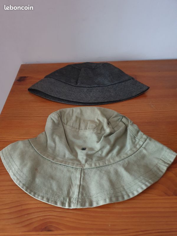 Deux bob neufs vert et gris (image 1)