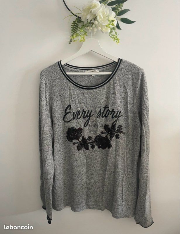 🌸Sweat Pull gris taille L grain de malice 🌸 Vêtements