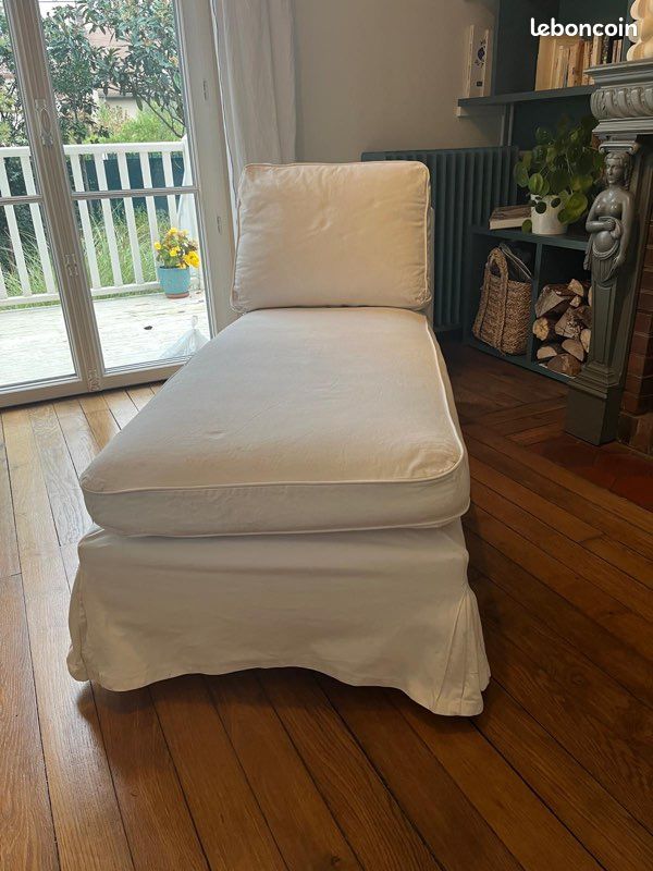Méridienne - canapé IKEA (modèle Kivik) couleur blanc-beige léger (image 3)