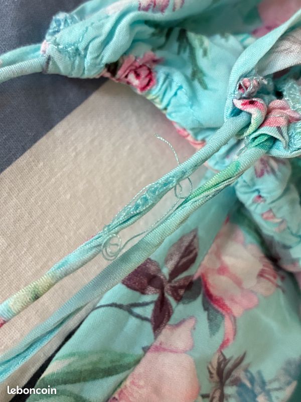Robe légère turquoise fleurie Esprit - T.S - TBE (image 6)