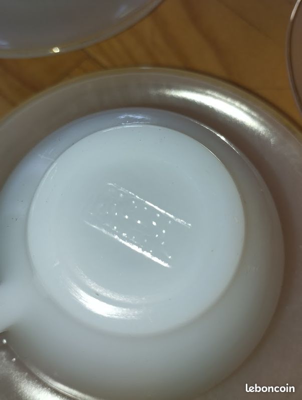 Service à café vintage Arcopal Arlequin Opaline (image 8)