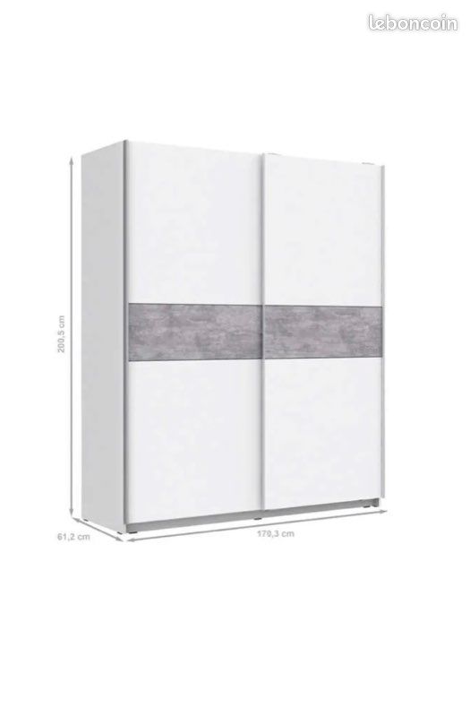 Armoire 2 portes coulissantes neuve (image 4)