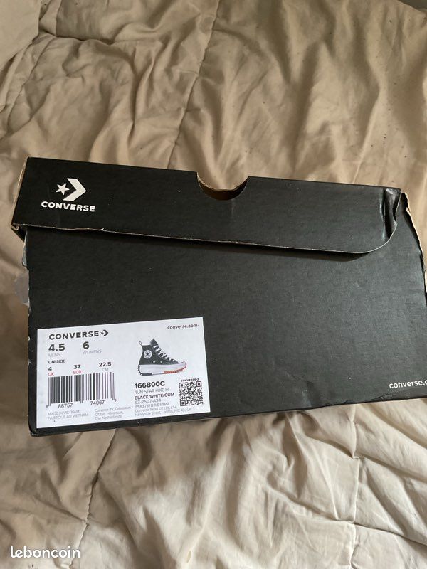 Converse Run Star Hike Hi noir/blanc – 37 – neuves avec boîte (image 1)