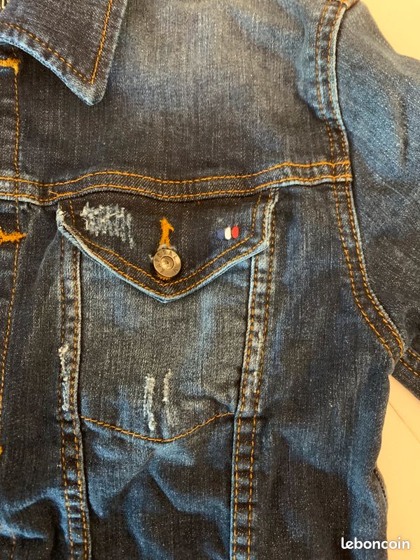 Veste jean bleu garçon Kaporal taille 14 ans état neuf (image 5)