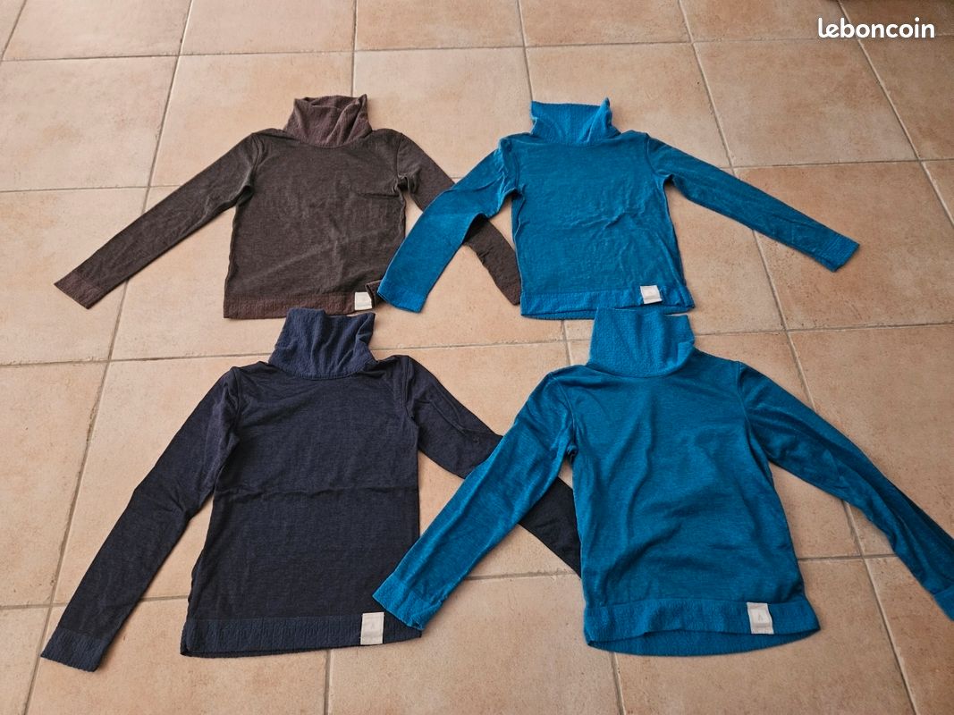 Lot de 4 hauts techniques manches longues 14 ans en excellent état (image 1)