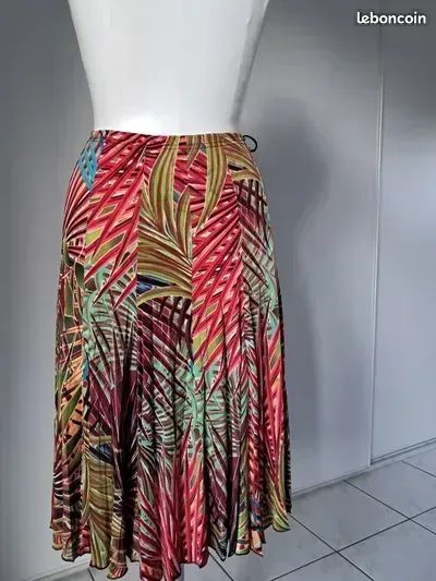 Jupe D’Été Fantaisie – Taille 44 (M&S) – Occasion En Très Bon état – Style Décontracté Femme