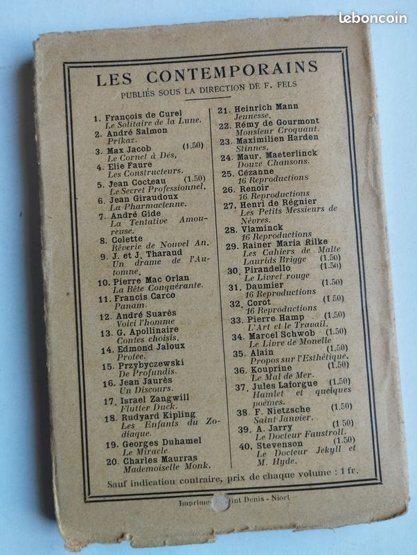 "Le cornet a dès" Max JACOB STOCK 1923 (image 2)