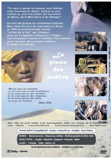 DVD Le piano des sables de Arnaud Petitet (image 2)