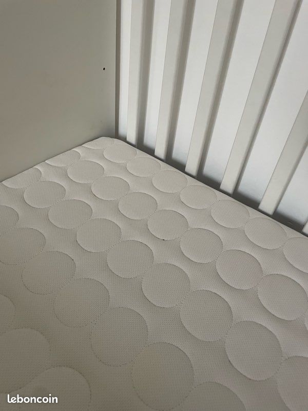 Lit bébé avec tiroir, blanc, 60x120 cm (image 3)