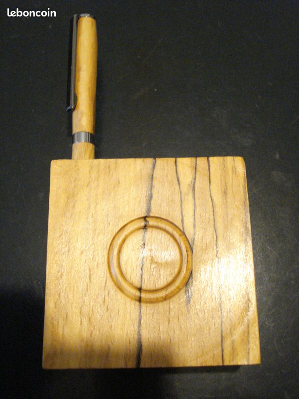 Militaria - Montre de Bureau et stylo en Bois d'Olivier (image 2)