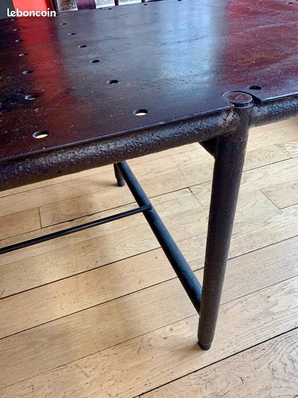 Grande table industrielle en acier / fonte (image 4)
