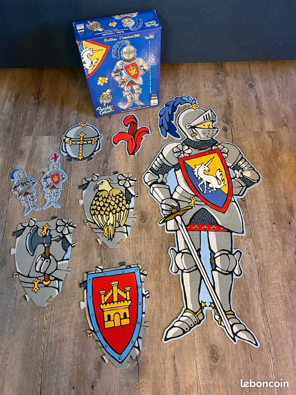 Puzzle Géant Chevalier – Occasion Complet, état TBE (Très Bon État) | Jeu De Patience Et De Réflexion